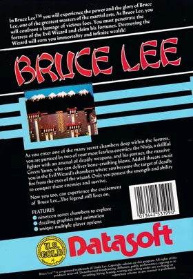 Bruce Lee (UK) (1984) box cover back